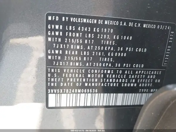 3VV5X7B24RM069536 2024 VOLKSWAGEN TAOS - Image 8