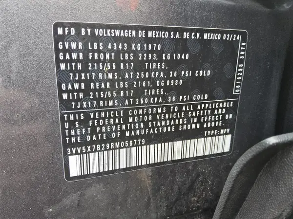 3VV5X7B29RM056779 2024 VOLKSWAGEN TAOS - Image 8
