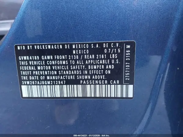 3VW267AJ8GM212947 2016 VOLKSWAGEN JETTA - Image 8