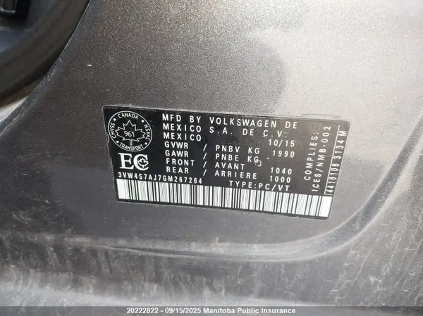 3VW4S7AJ7GM267264 2016 VOLKSWAGEN JETTA - Image 8