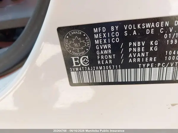3VW4T7AJ2HM305711 2017 VOLKSWAGEN JETTA - Image 8