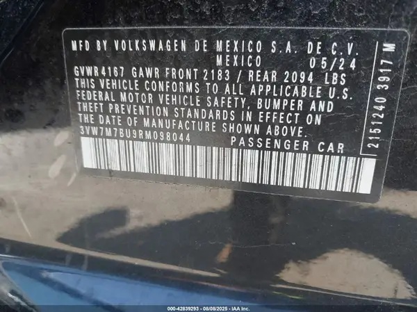 3VW7M7BU9RM098044 2024 VOLKSWAGEN JETTA - Image 8