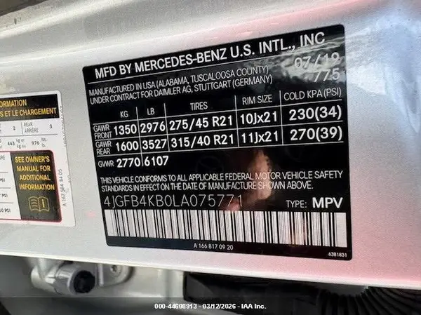 4JGFB4KB0LA075771 2020 MERCEDES-BENZ GLE - Image 8