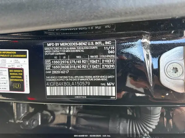 4JGFB4KB0LA150579 2020 MERCEDES-BENZ GLE - Image 8
