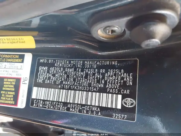4T1BF1FK3HU331547 2017 TOYOTA CAMRY - Image 8