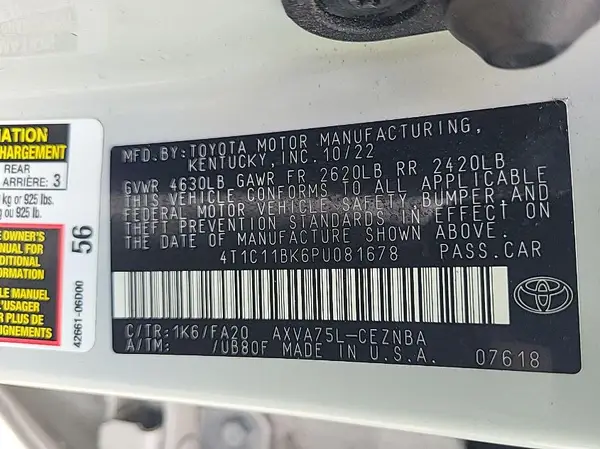 4T1C11BK6PU081678 2023 TOYOTA CAMRY - Image 2