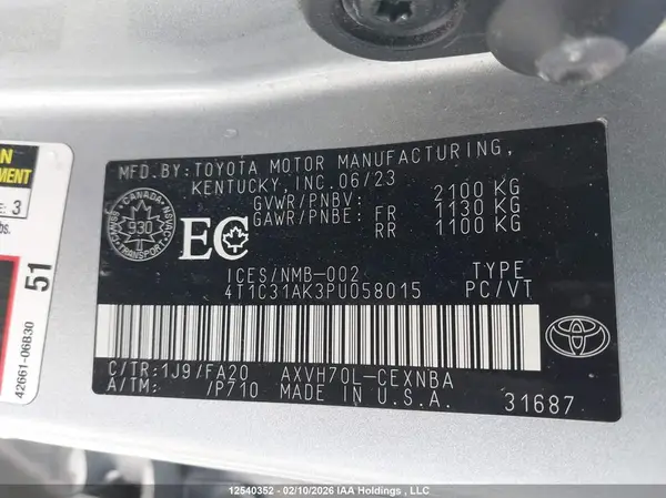 4T1C31AK3PU058015 2023 TOYOTA CAMRY - Image 8