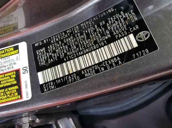 4T1C31AK9NU580161 2022 TOYOTA CAMRY - Image 2