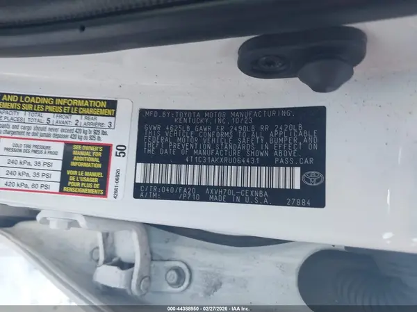 4T1C31AKXRU064431 2024 TOYOTA CAMRY - Image 8