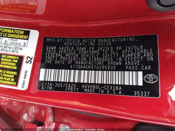 4T1DAACK5TU295932 2026 TOYOTA CAMRY - Image 8