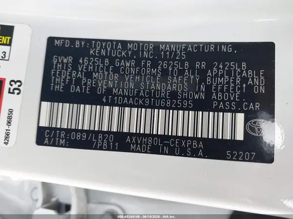 4T1DAACK9TU682595 2026 TOYOTA CAMRY - Image 8