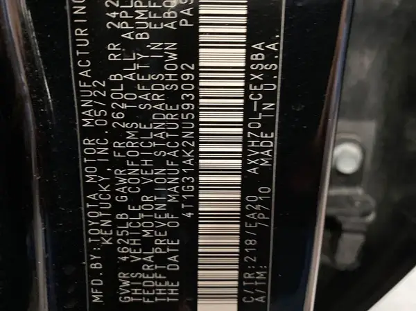 4T1G31AK2NU593092 2022 TOYOTA CAMRY - Image 8