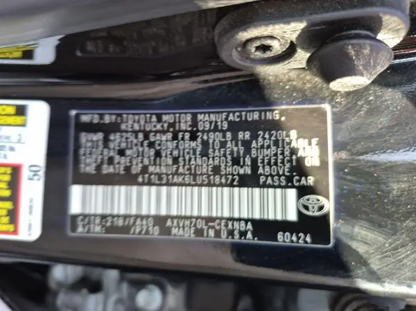 4T1L31AK6LU518472 2020 TOYOTA CAMRY - Image 8