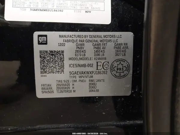 5GAEVAKWXPJ186392 2023 BUICK ENCLAVE - Image 8