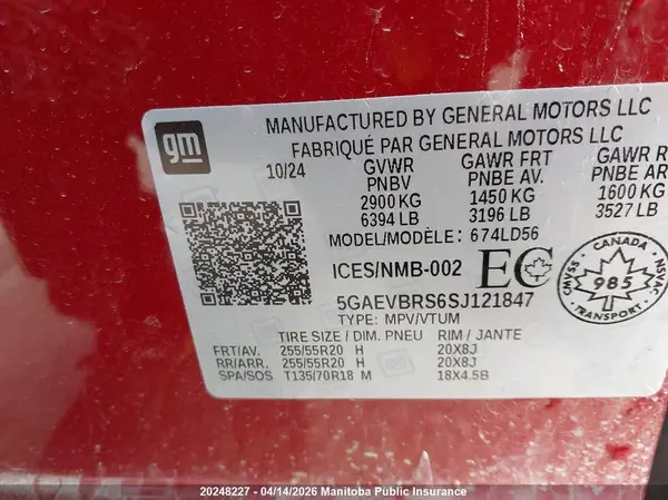 5GAEVBRS6SJ121847 2025 BUICK ENCLAVE - Image 8