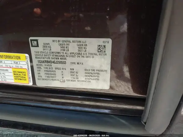 5GAKRBKD4GJ290503 2016 BUICK ENCLAVE - Image 8