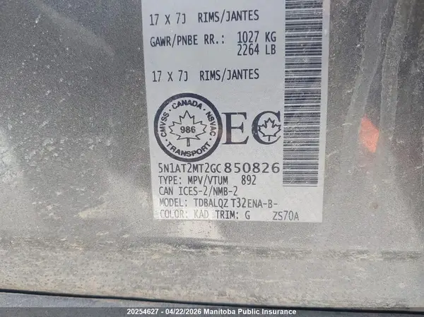 5N1AT2MT2GC850826 2016 NISSAN ROGUE - Image 7