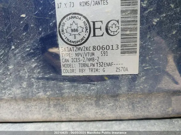 5N1AT2MV2KC806013 2019 NISSAN ROGUE - Image 8