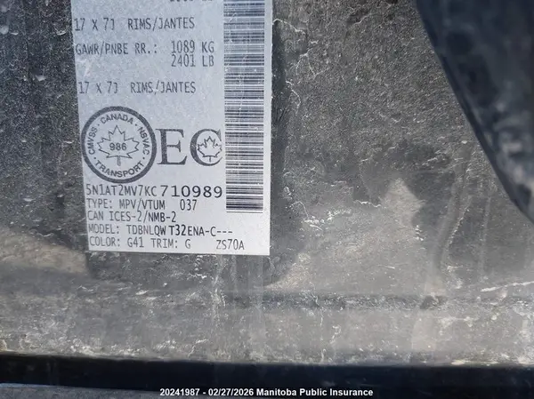 5N1AT2MV7KC710989 2019 NISSAN ROGUE - Image 8