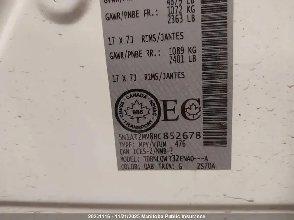 5N1AT2MV8HC852678 2017 NISSAN ROGUE - Image 8