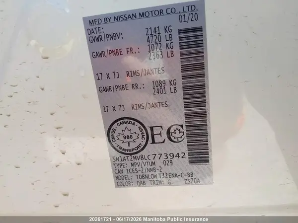5N1AT2MV8LC773942 2020 NISSAN ROGUE - Image 8