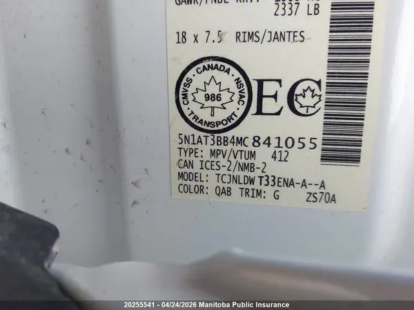 5N1AT3BB4MC841055 2021 NISSAN ROGUE - Image 8