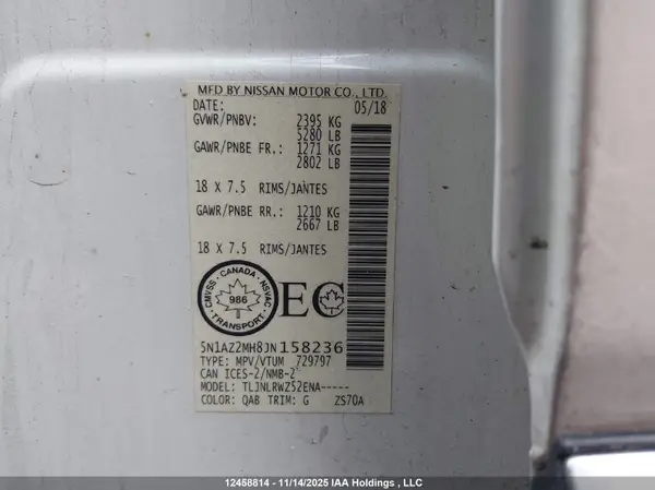 5N1AZ2MH8JN158236 2018 NISSAN MURANO - Image 8