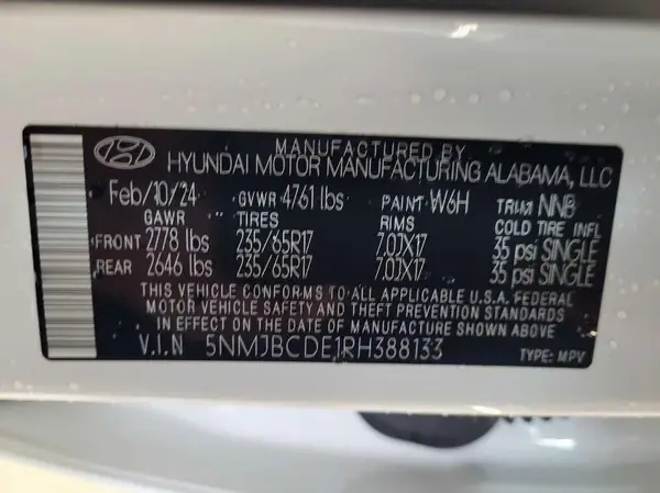 5NMJBCDE1RH388133 2024 HYUNDAI TUCSON - Image 2