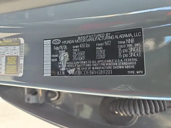5NMJBCDE8RH389201 2024 HYUNDAI TUCSON - Image 2