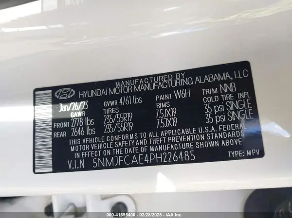 5NMJFCAE4PH226485 2023 HYUNDAI TUCSON - Image 8