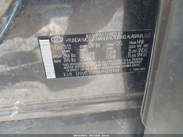 5NMS1DAJ6PH518984 2023 HYUNDAI SANTA FE - Image 8