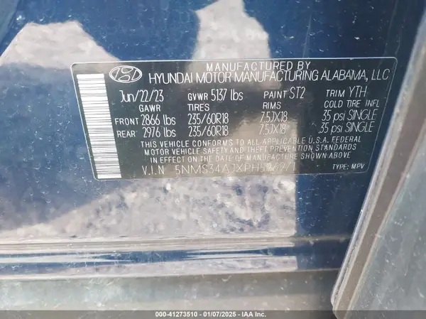 5NMS34AJXPH596971 2023 HYUNDAI SANTA FE - Image 8