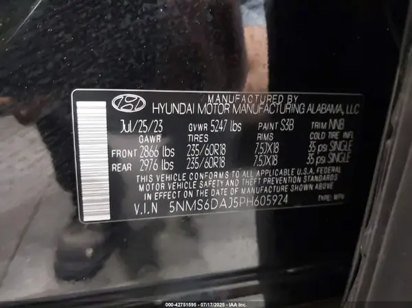 5NMS6DAJ5PH605924 2023 HYUNDAI SANTA FE - Image 8