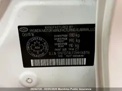 5NPD74LF7HH148116 2017 HYUNDAI ELANTRA