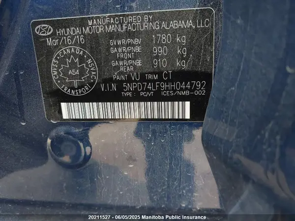 5NPD74LF9HH044792 2017 HYUNDAI ELANTRA - Image 8