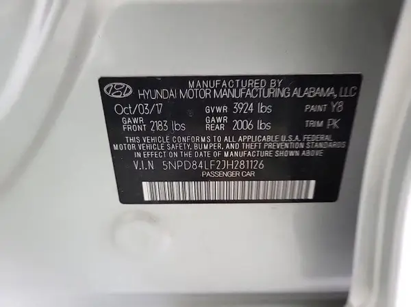 5NPD84LF2JH281126 2018 HYUNDAI ELANTRA - Image 2