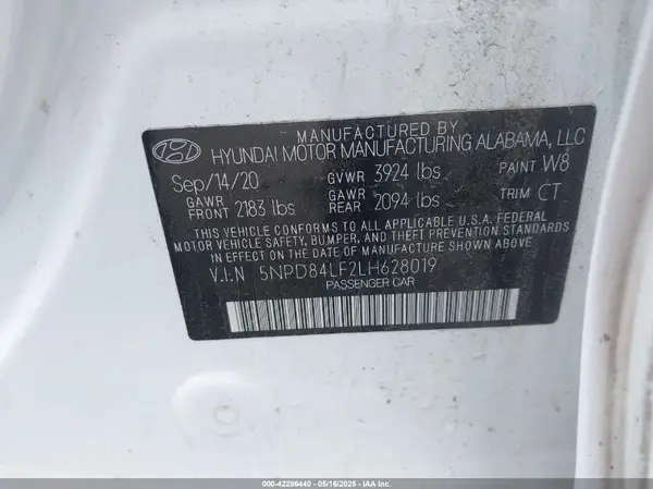 5NPD84LF2LH628019 2020 HYUNDAI ELANTRA - Image 8