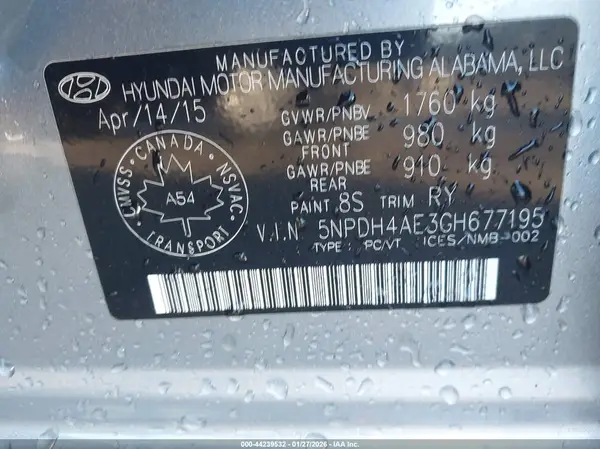 5NPDH4AE3GH677195 2016 HYUNDAI ELANTRA - Image 8
