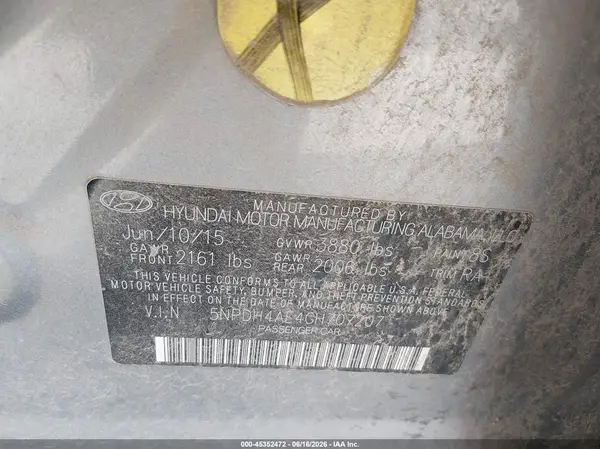 5NPDH4AE4GH707207 2016 HYUNDAI ELANTRA - Image 8