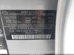 5NPE24AF3KH798946 2019 HYUNDAI SONATA