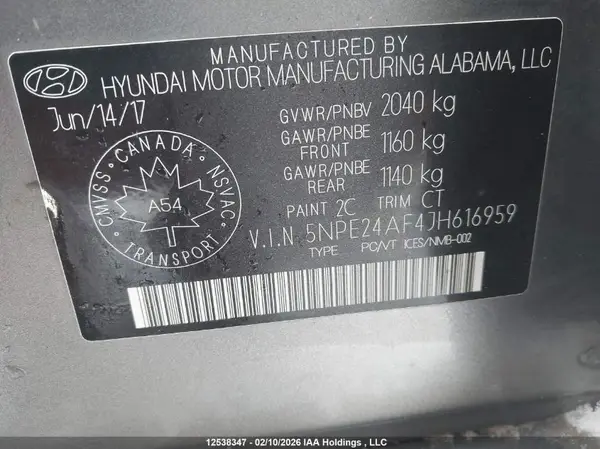 5NPE24AF4JH616959 2018 HYUNDAI SONATA - Image 8