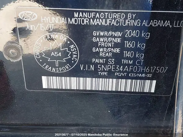 5NPE34AF0JH617507 2018 HYUNDAI SONATA - Image 8
