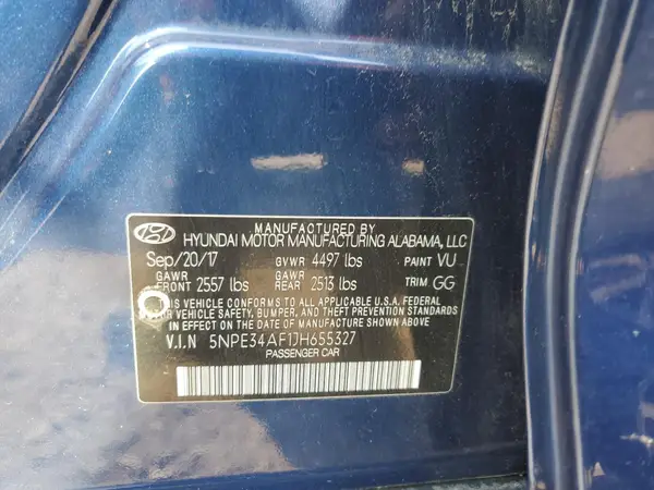 5NPE34AF1JH655327 2018 HYUNDAI SONATA - Image 7