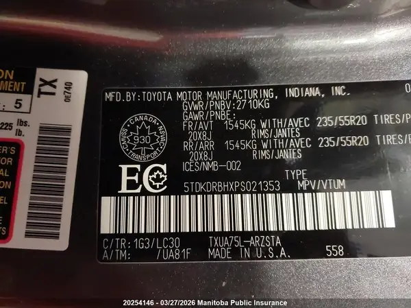 5TDKDRBHXPS021353 2023 TOYOTA HIGHLANDER - Image 8