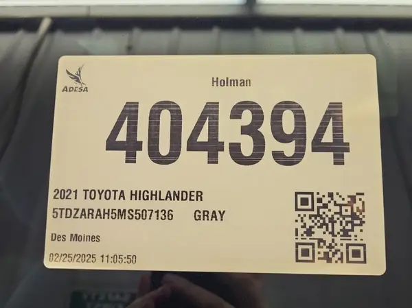5TDZARAH5MS507136 2021 TOYOTA HIGHLANDER - Image 2
