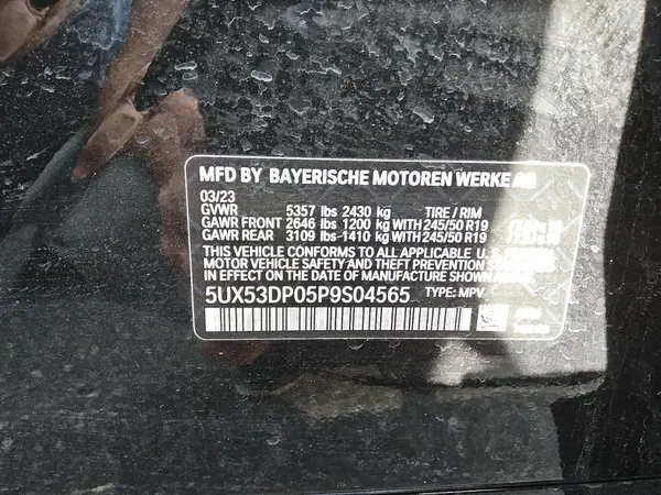 5UX53DP05P9S04565 2023 BMW X3 - Image 5