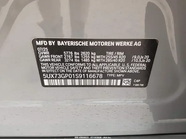 5UX73GP01S9116678 2025 BMW X3 - Image 8
