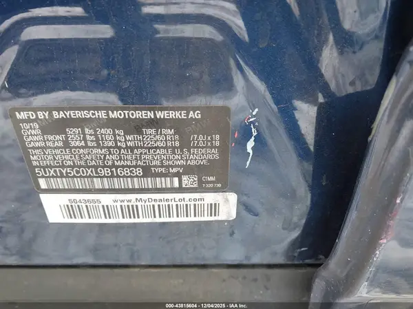 5UXTY5C0XL9B16838 2020 BMW X3 - Image 7