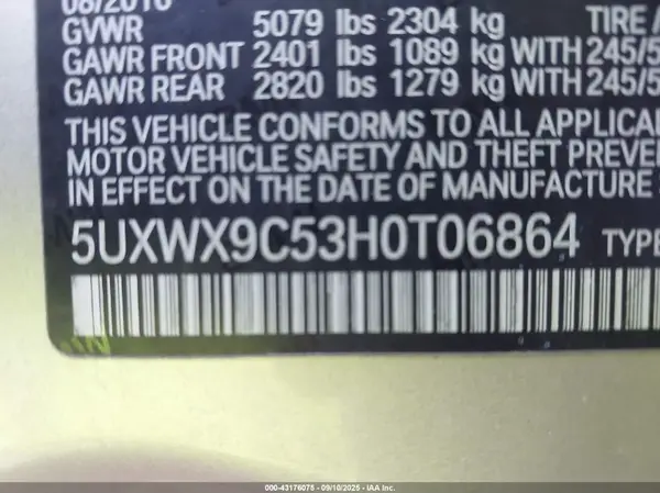 5UXWX9C53H0T06864 2017 BMW X3 - Image 8