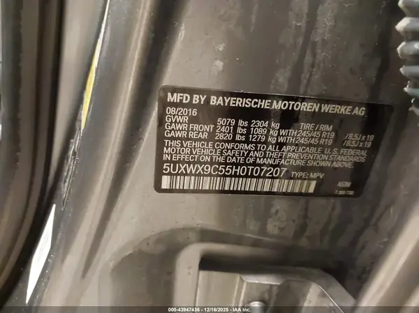 5UXWX9C55H0T07207 2017 BMW X3 - Image 8